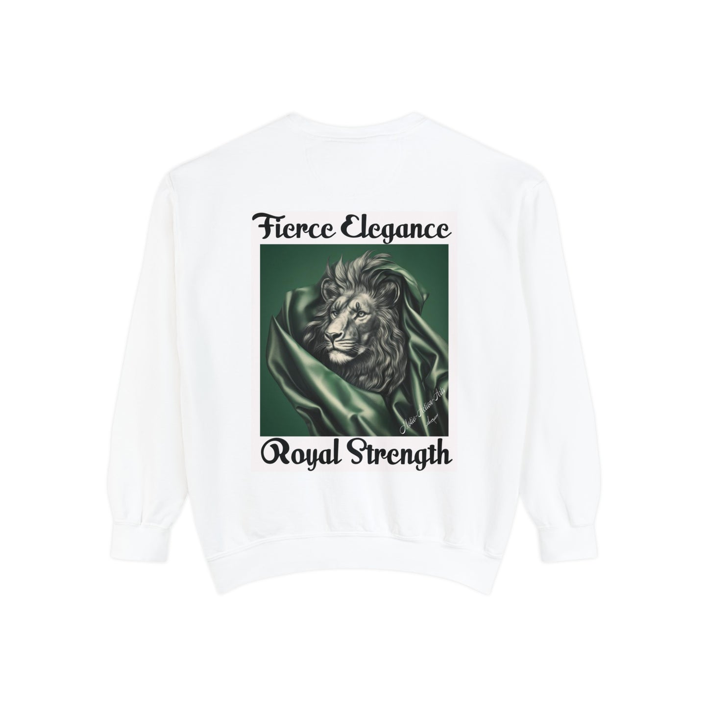 Attitude-Art™; Sweatshirt unisexe "Fierce elegance, Royal strength"